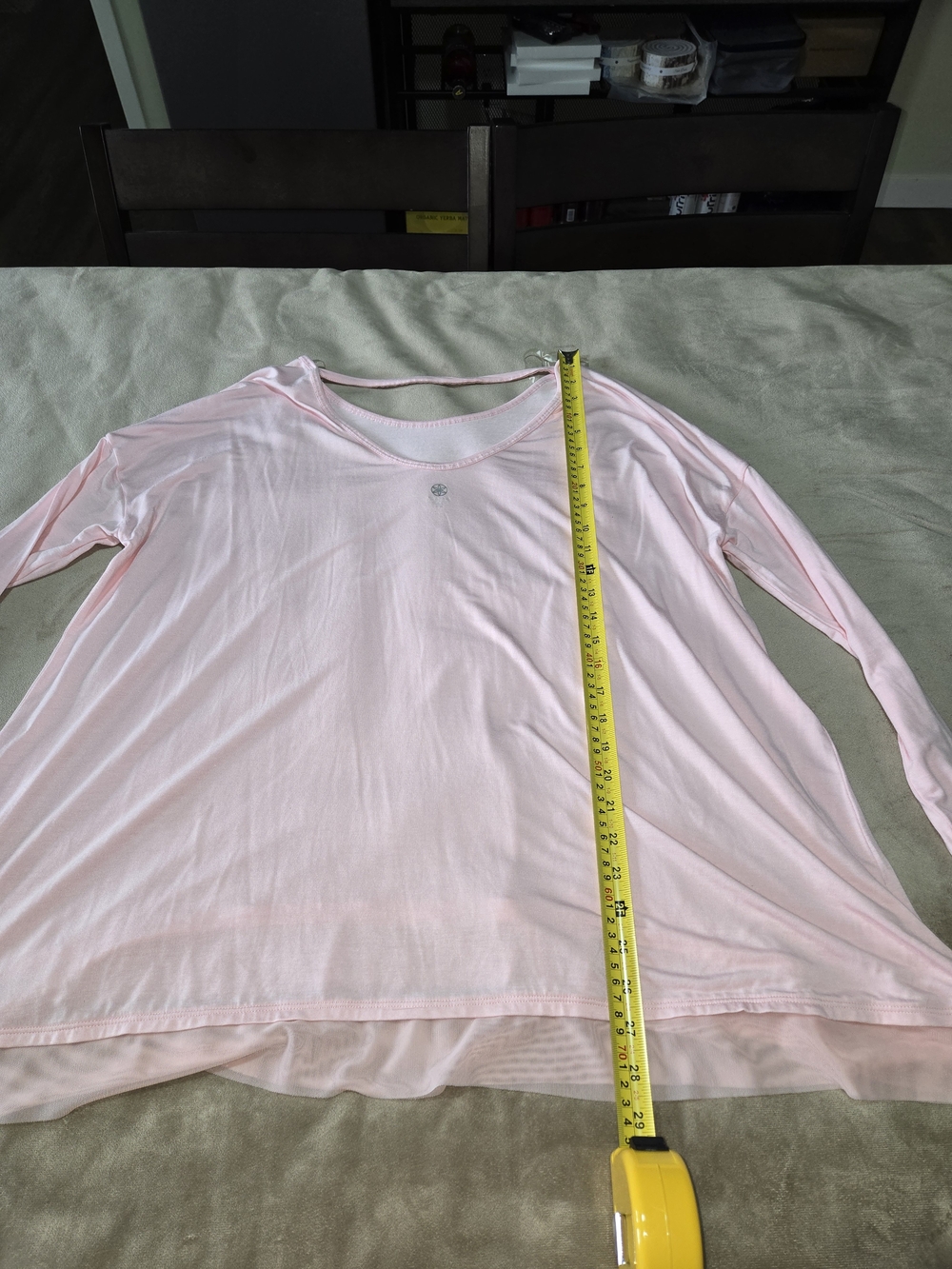 GAIAM Light Pink Layered-Hem Long Sleeve Tunic - Picture 4 of 8